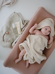 Organic cotton textiles from Mushie for little ones.